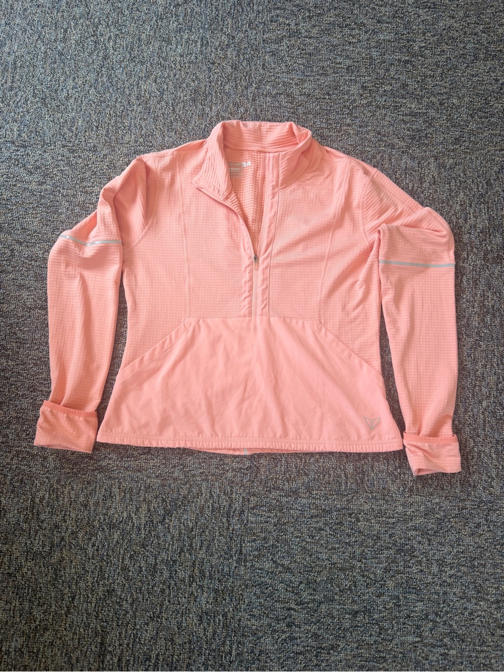 Korsa Roadrunner Sports Women’s Coral Quarter-Zip Active Pullover Hoodie Medium